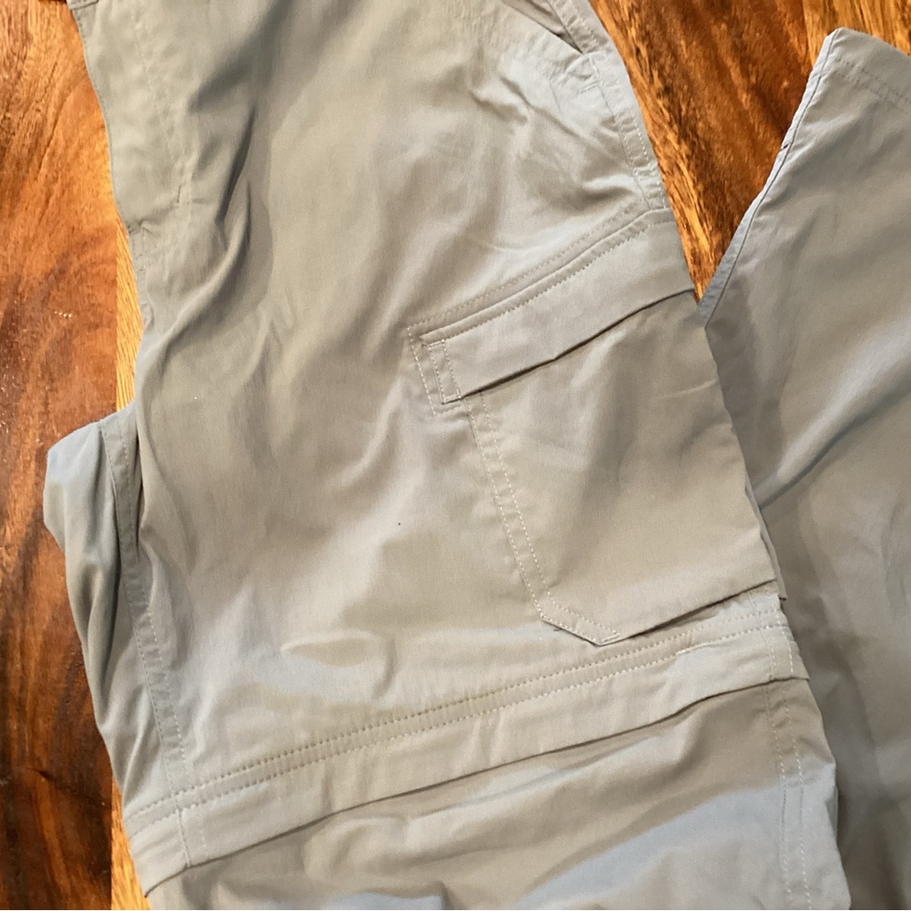 REI Sahara Convertible Pants in medium gray. - Picture 5 of 8